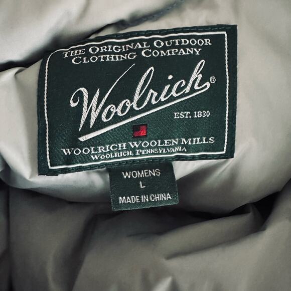 Woolrich Down Puffer Coat baby Blue Size Modern Large Vintage 90s - Picture 3 of 12